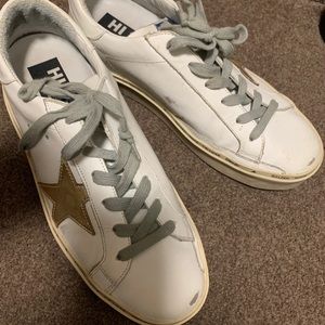 Auth Golden Goose white Hi Star sneakers 9